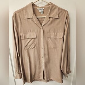 NWOT - SilkLand Mauve 100% Silk Camp Shirt - Size M